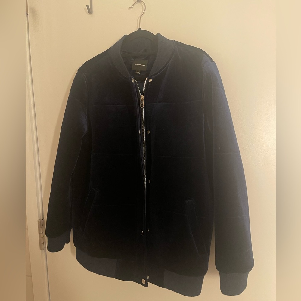 Blue Velvet Bomber Jacker  - Members Only